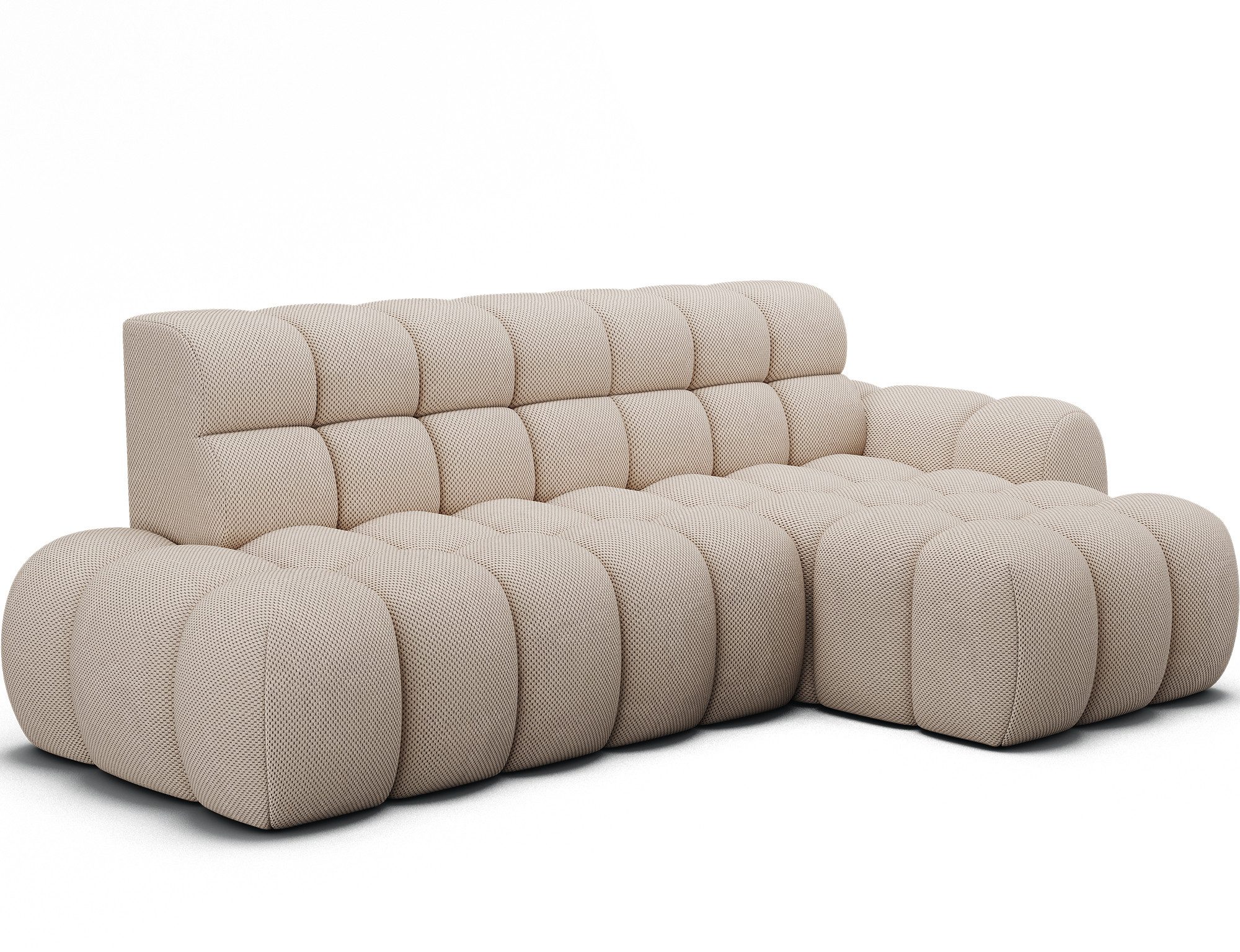MF Design Ecksofa Ecksofa mit Schlaffunktion in Velour, false / Elektrische Sitzflächenverlängerung / true