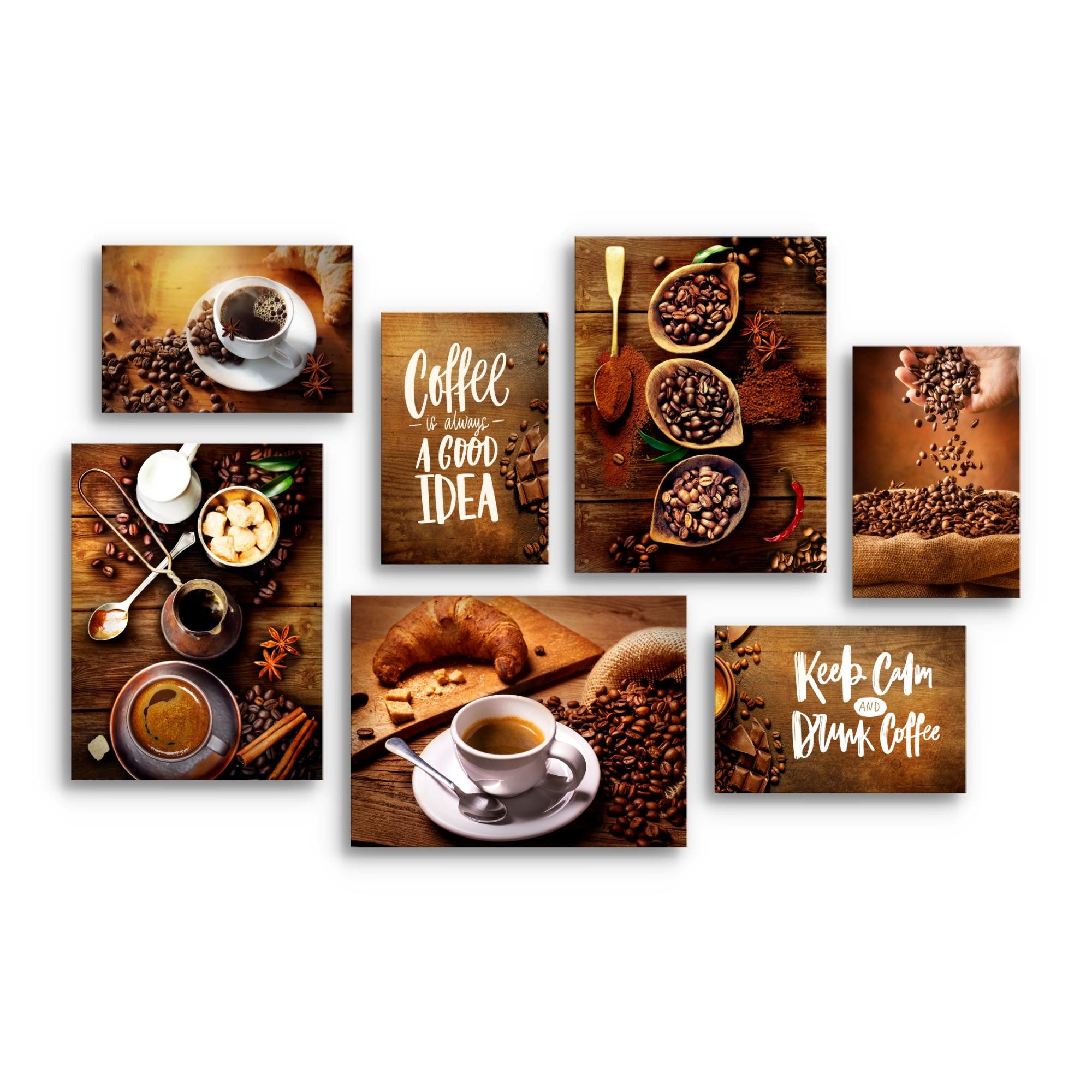 Novart Wandbild Küche Esszimmer Kaffee Braun günstig online kaufen