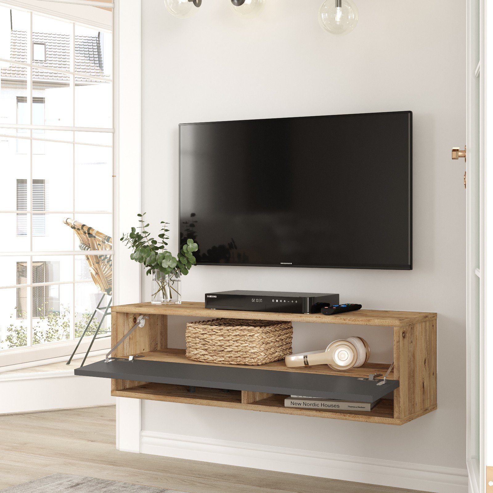 cm, 29,1x100x31,6 Skye TV-Schrank Partikelplatte Decor 100% Schränke, Melaminbeschichtete