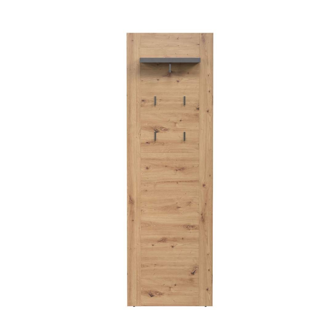 ebuy24 Garderobenhalter Follow Wandgarderobe grau, Eiche dekor.