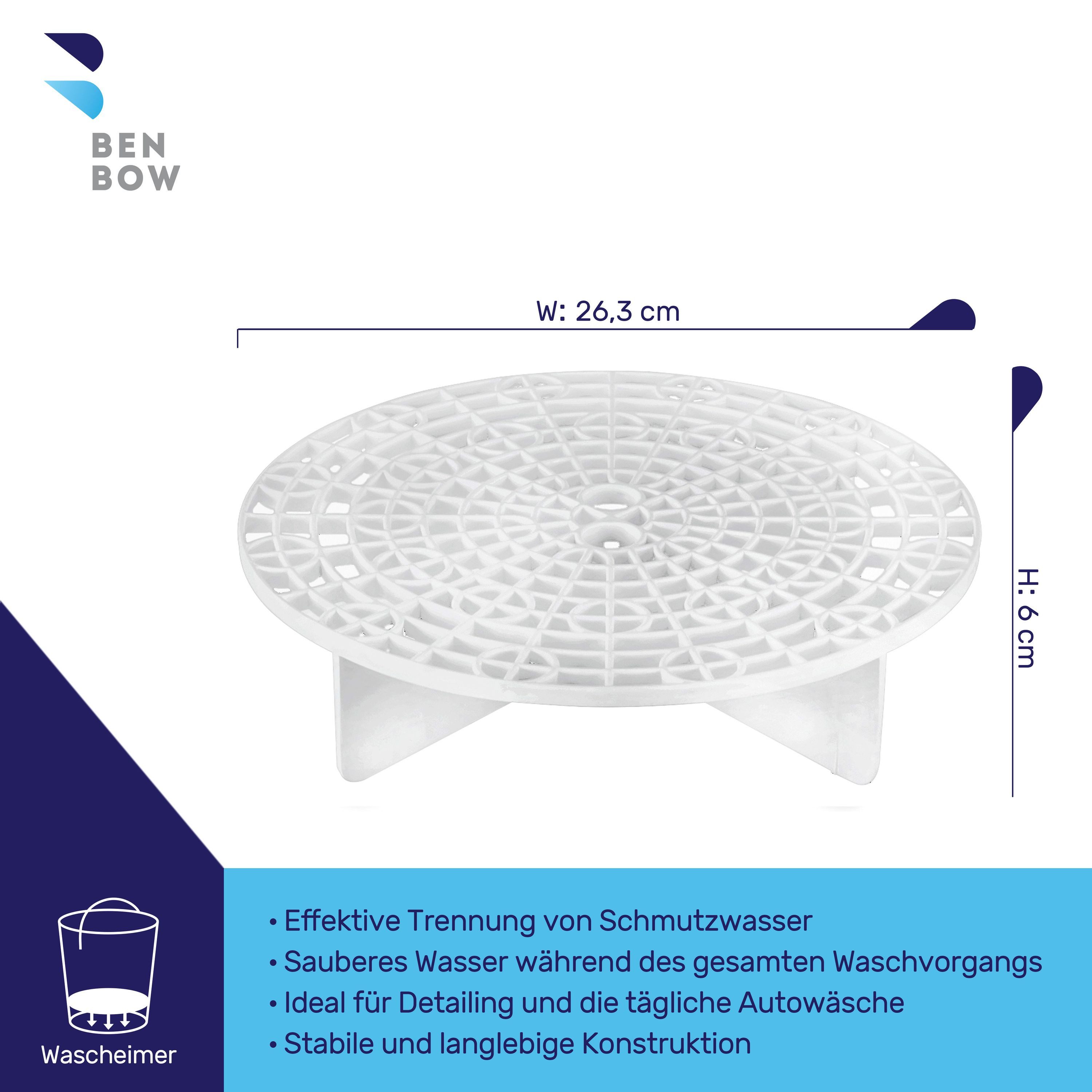 BENBOW Reinigungs-Set Schmutzsieb für Wascheimer weiß, (1-teilig), Schmutzsieb für Wascheimer weiß