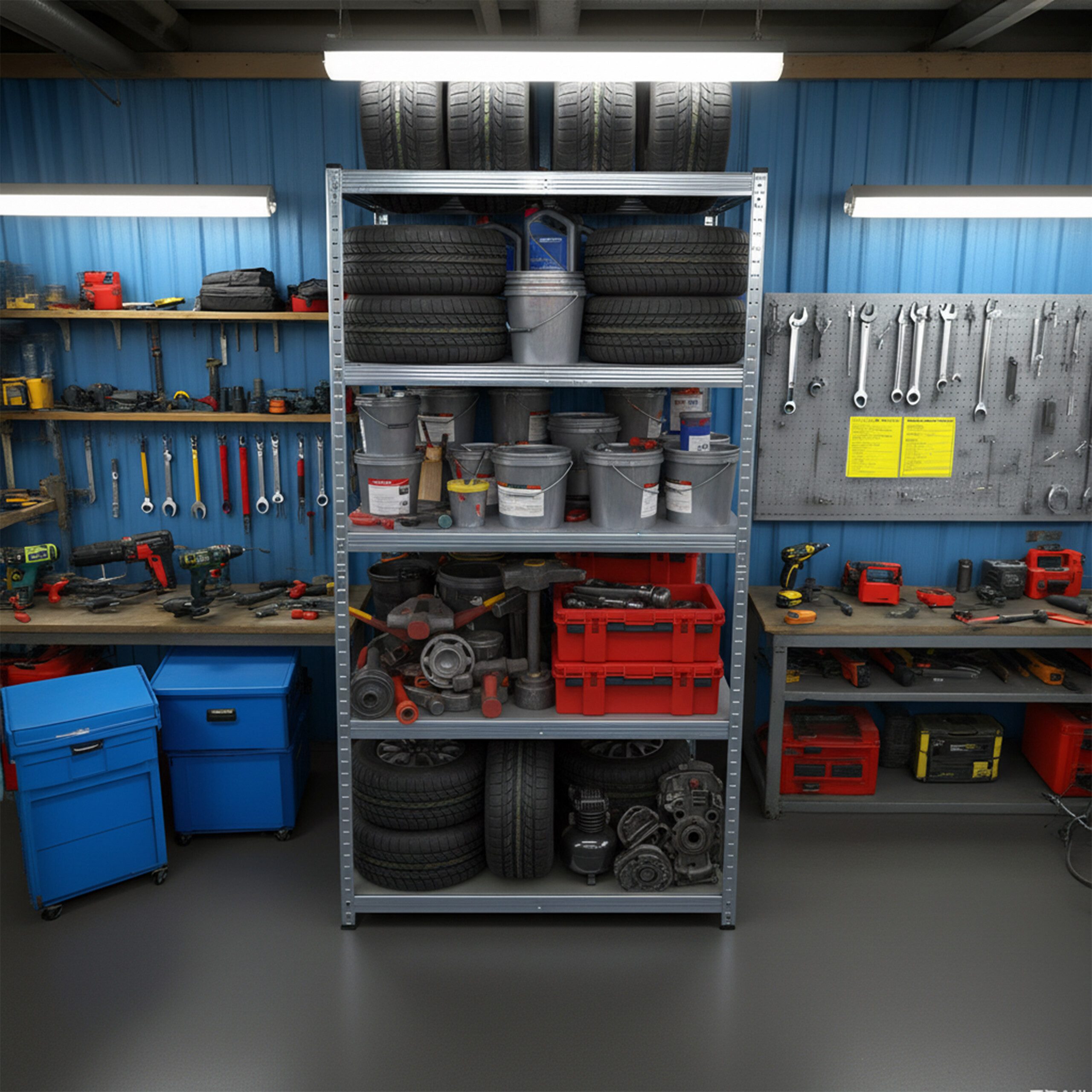 relaxdays Schwerlastregal mit 5 Ebenen bis 875 kg, 30 x 60 x 180 cm günstig online kaufen