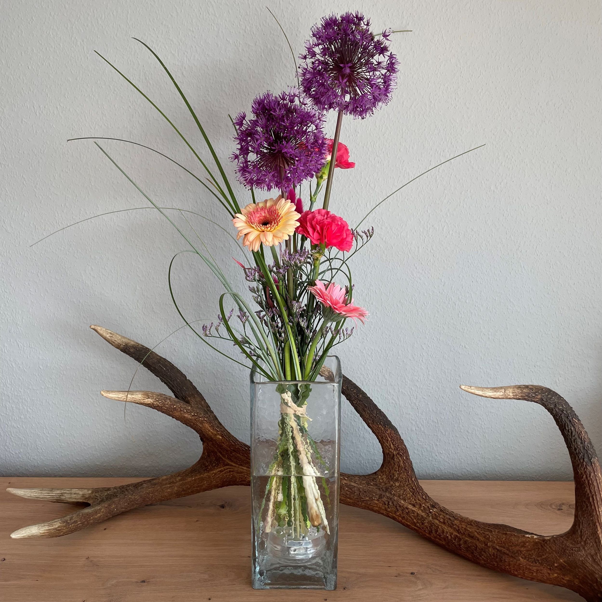 Online-Fuchs Tischvase Große Glasvase mit LED-Unterwasserbeleuchtung ECKIG günstig online kaufen