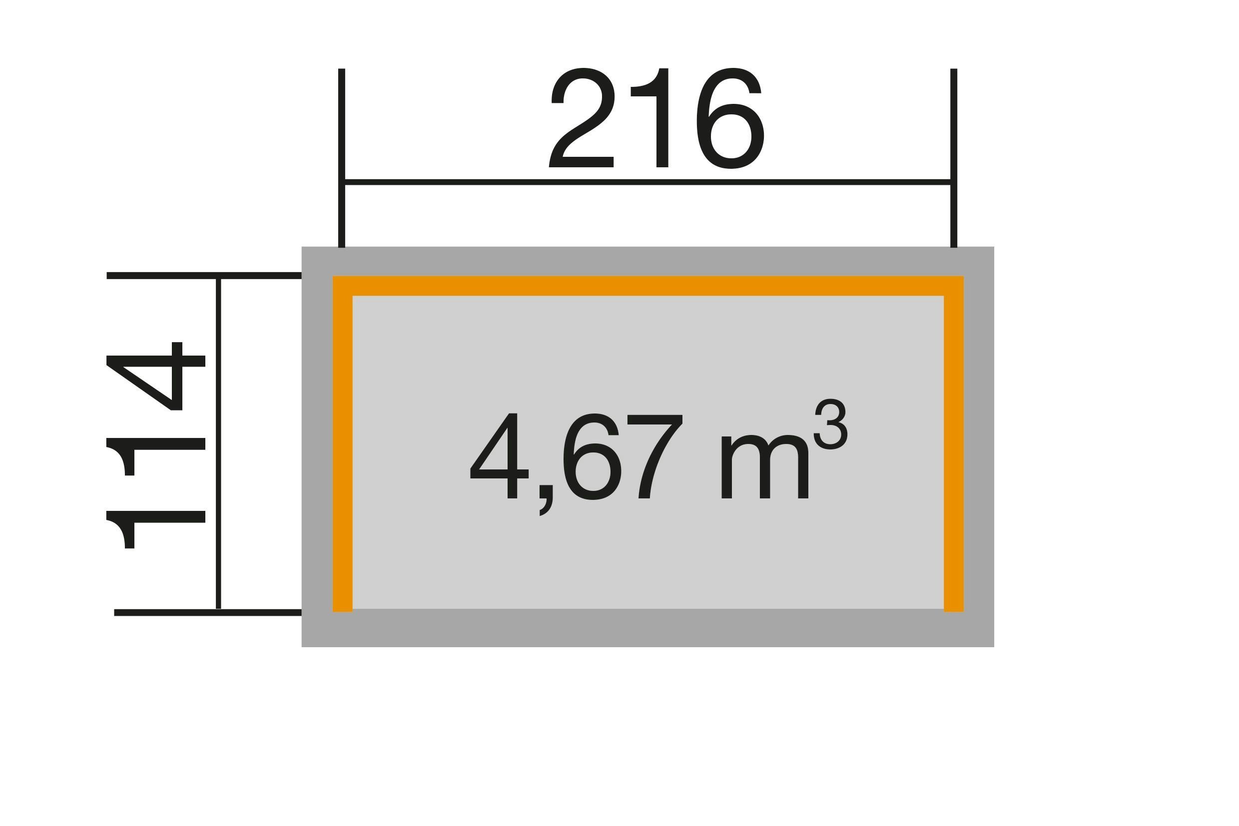 mm Gr.1, extrastabile BxTxH:260x130x204 weka Kaminholzregal 19 cm, 663 B Brennholzlager Glattkantbretter
