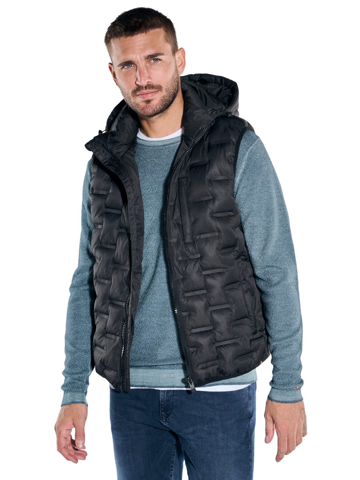 emilio adani Kurzweste emilio adani Herren Steppweste mit Sorona-Füllung, S günstig online kaufen