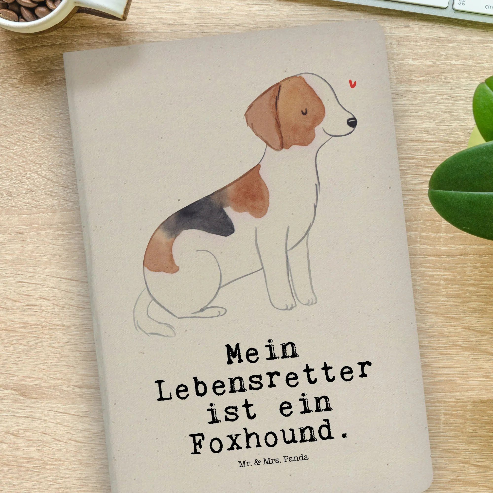 Thumbnail - Mr. & Mrs. Panda Notizbuch Foxhound Lebensretter - Transparent - Geschenk, Hund, Tierfreund, Hun Mr. & Mrs. Panda, Echte...