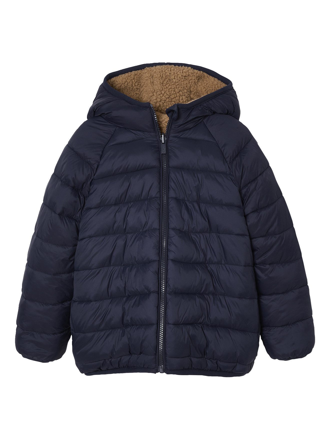 Steppjacke Jungen Wende-Steppjacke mit Teddyfleece