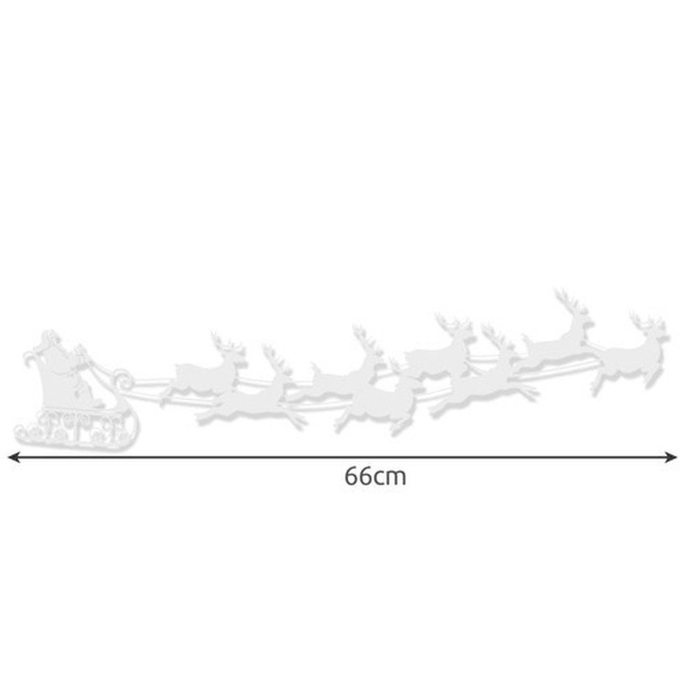 Ruhhy Fenstersticker Weihnachts-Fensteraufkleber, glatt, Die 66 cm großen Aufkleber schaffen stimmungsvolle Akzente