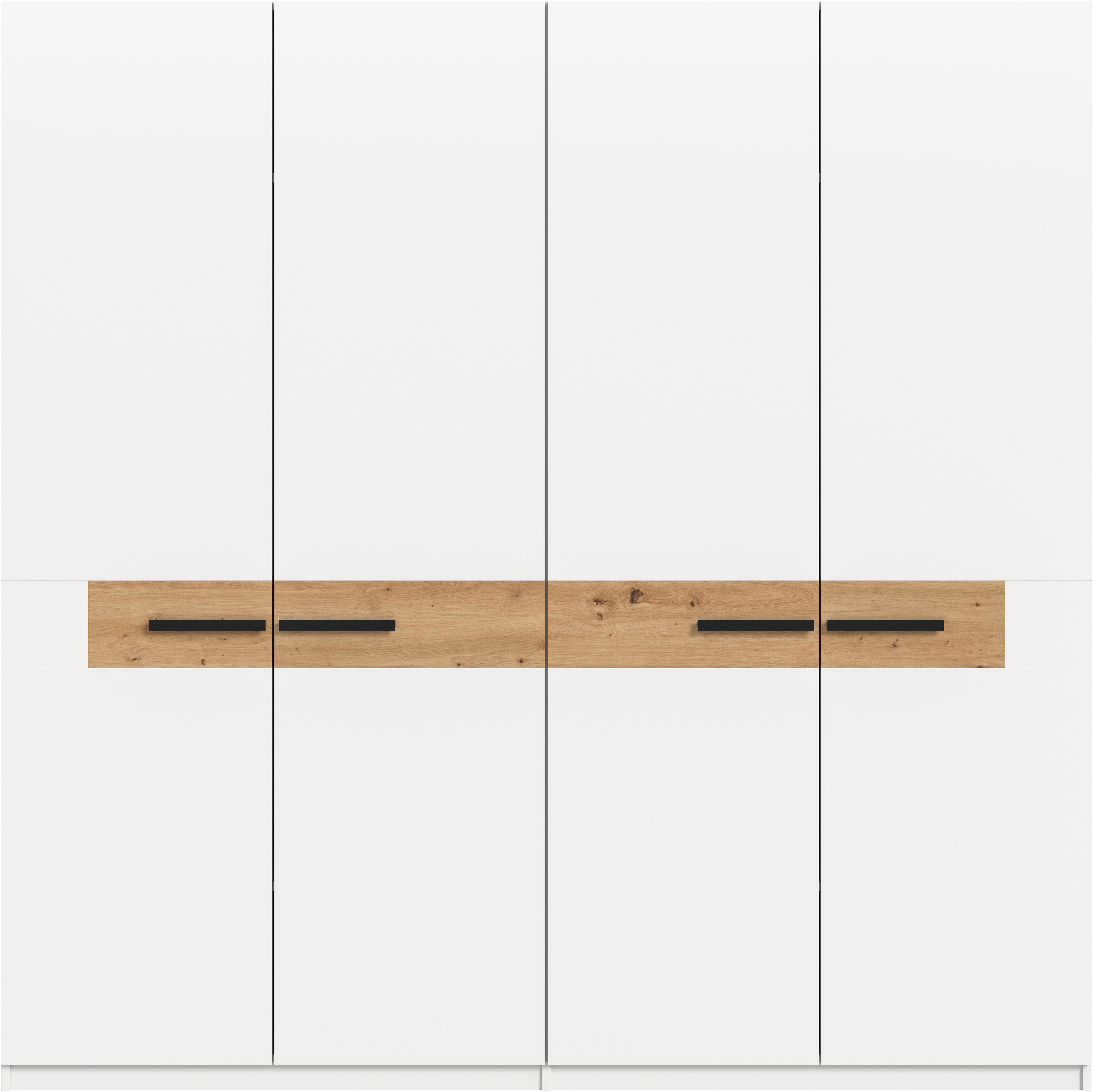 Home affaire Kleiderschrank NIEL, Schlafzimmerschrank, Garderobe, Schrank (1-St., BxH: 200x200 cm, 2 Kleiderstangen, 4 Einlegeböden) Kleiderschrank, Schrank, Schlafzimmer, Jugendzimmer