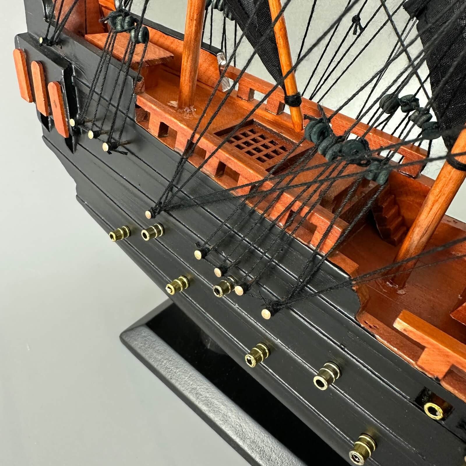 Aubaho Dekoobjekt Modellschiff Piratenschiff Piraten Holz Schiffsmodell Schiff Pirat kei – Bild 3 von 5