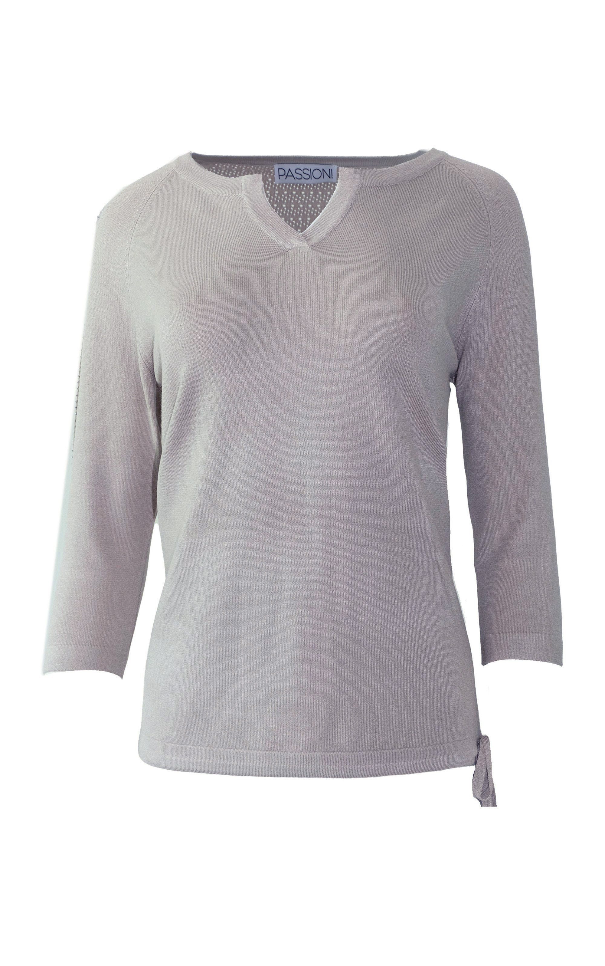 Passioni 3/4-Arm-Shirt mit kleinem V Ausschnitt – Bild 4 von 4