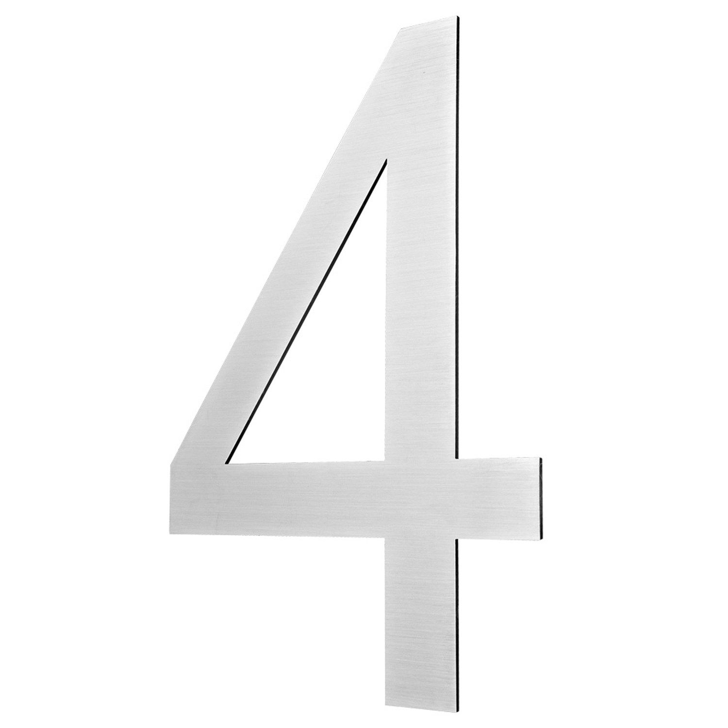 V2Aox Hausnummer Edelstahl Hausnummer 20 cm Hausnummernschild Hausnummer 4 Schild 2D