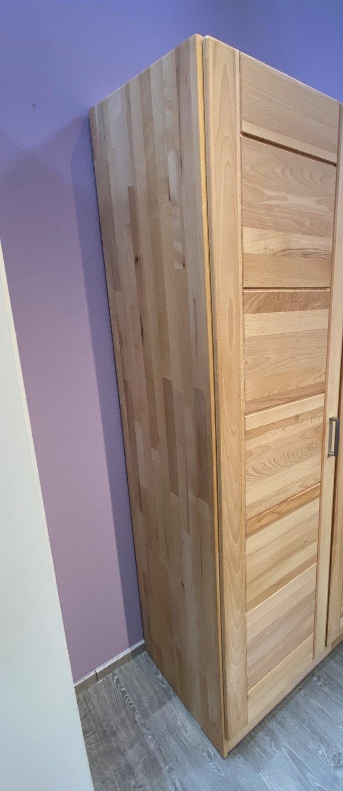 ELFO Kleiderschrank Kleiderschrank Tollow Schrank Kernbuche massiv 2türig B 102cm