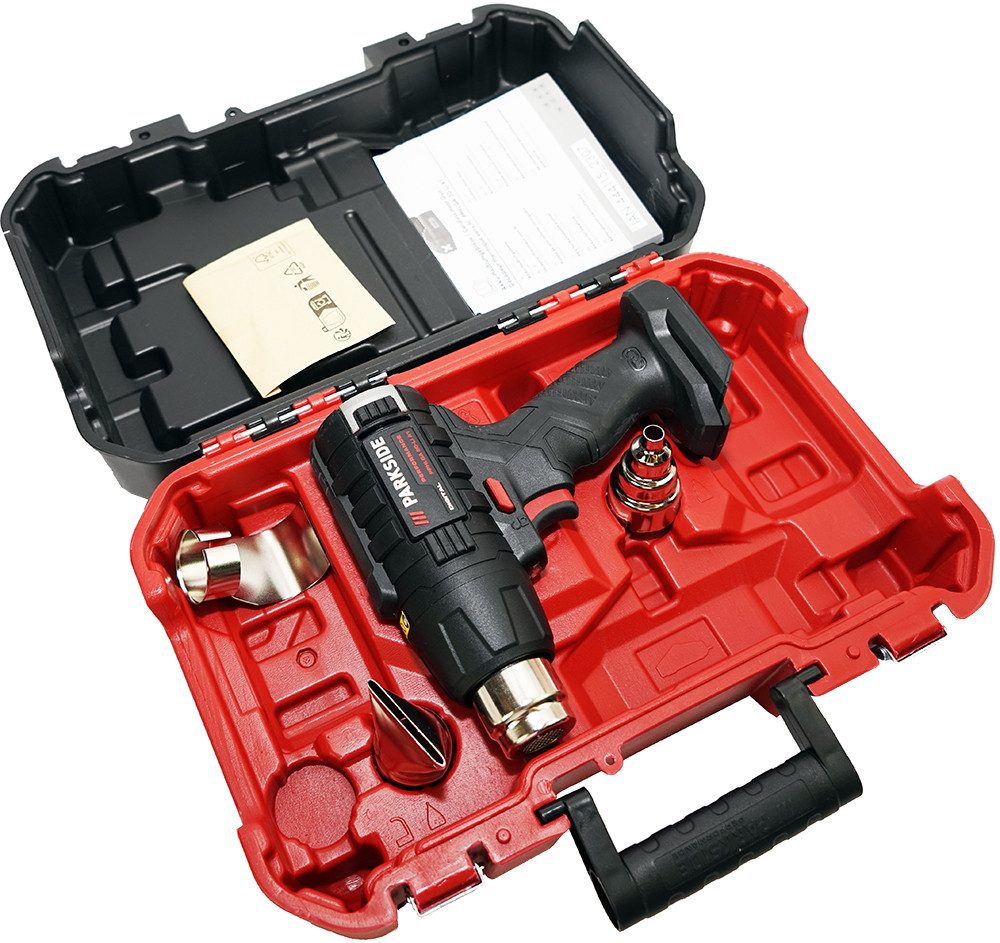 PARKSIDE PERFORMANCE® Akku-Heißluftgebläse 20V Akku Heißluftpistole Heißluftfön PPHLGA 20 (inkl. 4Ah Akku), bis max. 500 °C, Integrierte LED-Arbeitsleuchte
