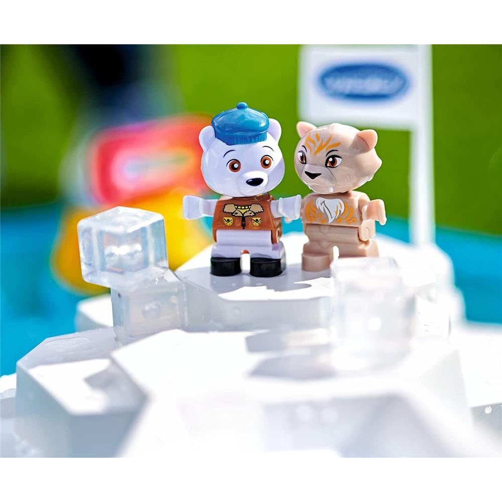 Aquaplay Wasserbahn Polar mit Eisberg, Stausee Rampe Spielfigur Farbwechsel-Funktion