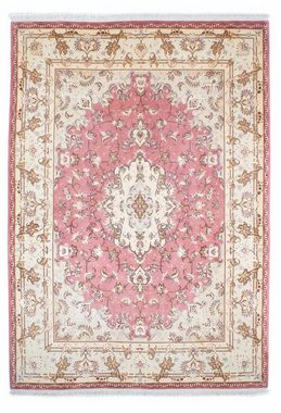 Orientteppich Perser - Täbriz - Royal - 236 x 166 cm - rosa, morgenland, rechteckig, Höhe: 7 mm, Wohnzimmer, Handgeknüpft, Einzelstück mit Zertifikat