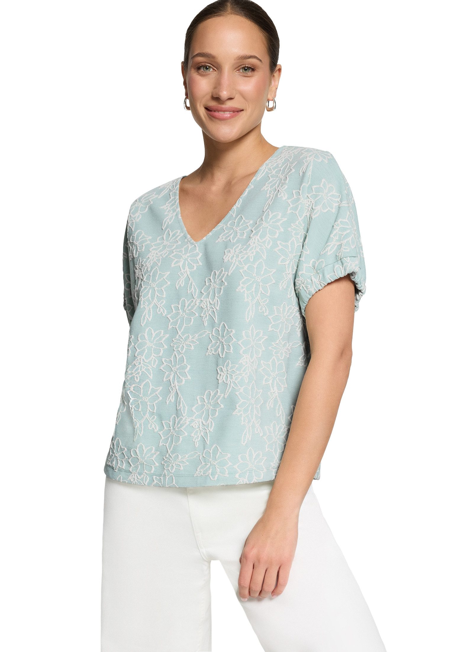 Zero Kurzarmshirt Damen kurzarm (1-tlg) Struktur