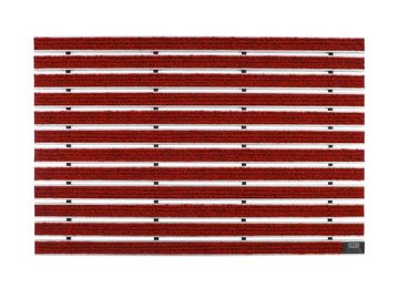 Fußmatte Emco Eingangsmatte DIPLOMAT 22mm, Rips Rot, Emco, rechteckig, Höhe: 22 mm, Größe: 740x490 mm, für Innen- und überdachten Außenbereich