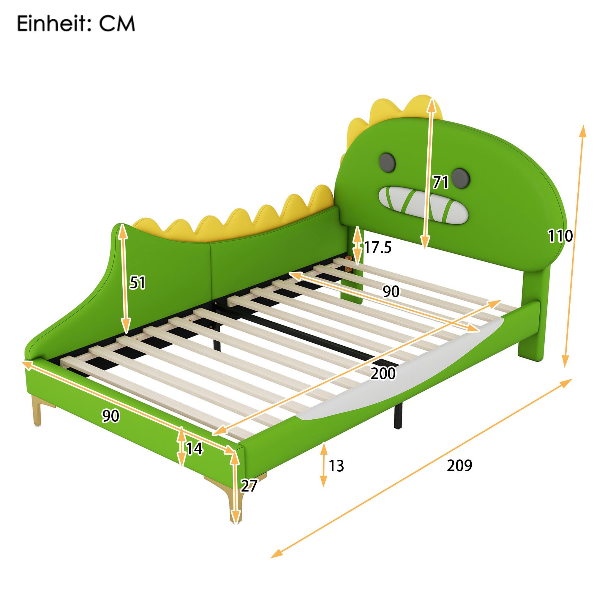 TavilaEcon Kinderbett Polsterbett Jugendbett Flachbett mit günstig online kaufen