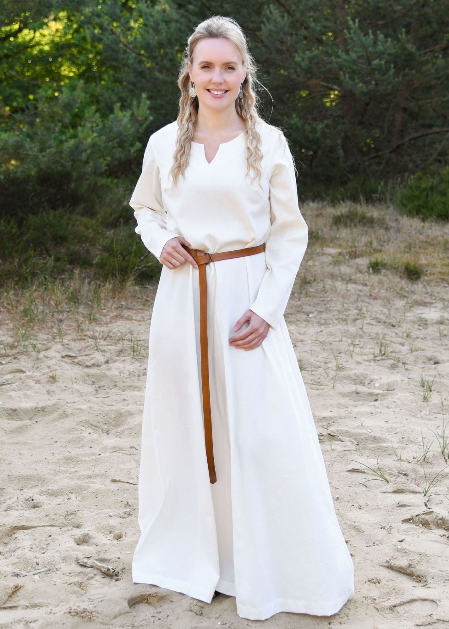 Kostüm Leichtes Mittelalterkleid Milla, Wikingerkleid, natur, Gr. S