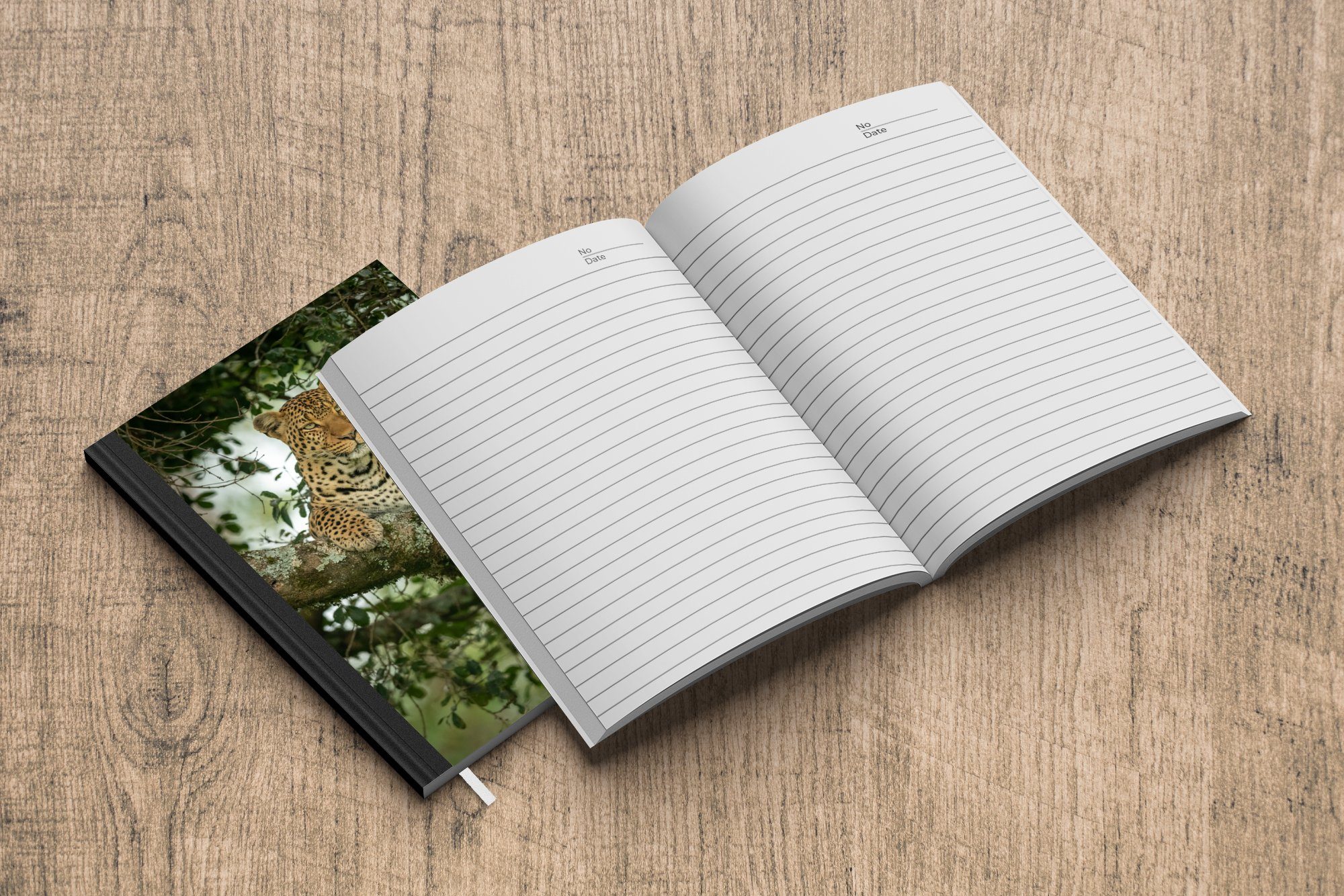 Baum Journal, Notizheft, - Haushaltsbuch Tagebuch, MuchoWow Tiere, 98 Wilde Seiten, Panther Merkzettel, - A5, Notizbuch