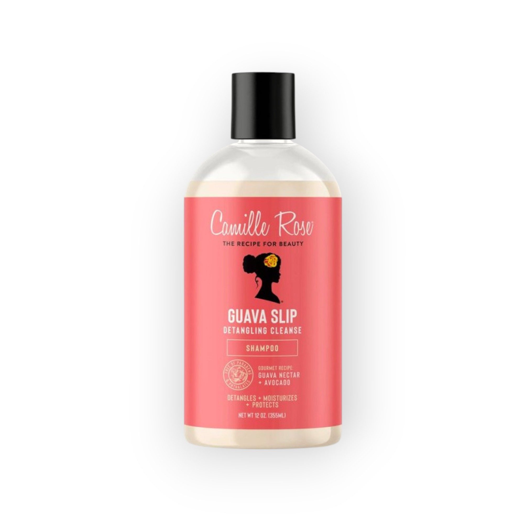 Camille Rose Haarshampoo Guava Slip Avocadoöl für lockiges Haar 355 ml, Mit Guavenfruchtextrakt, Mit Kakadupflaumenextrakt