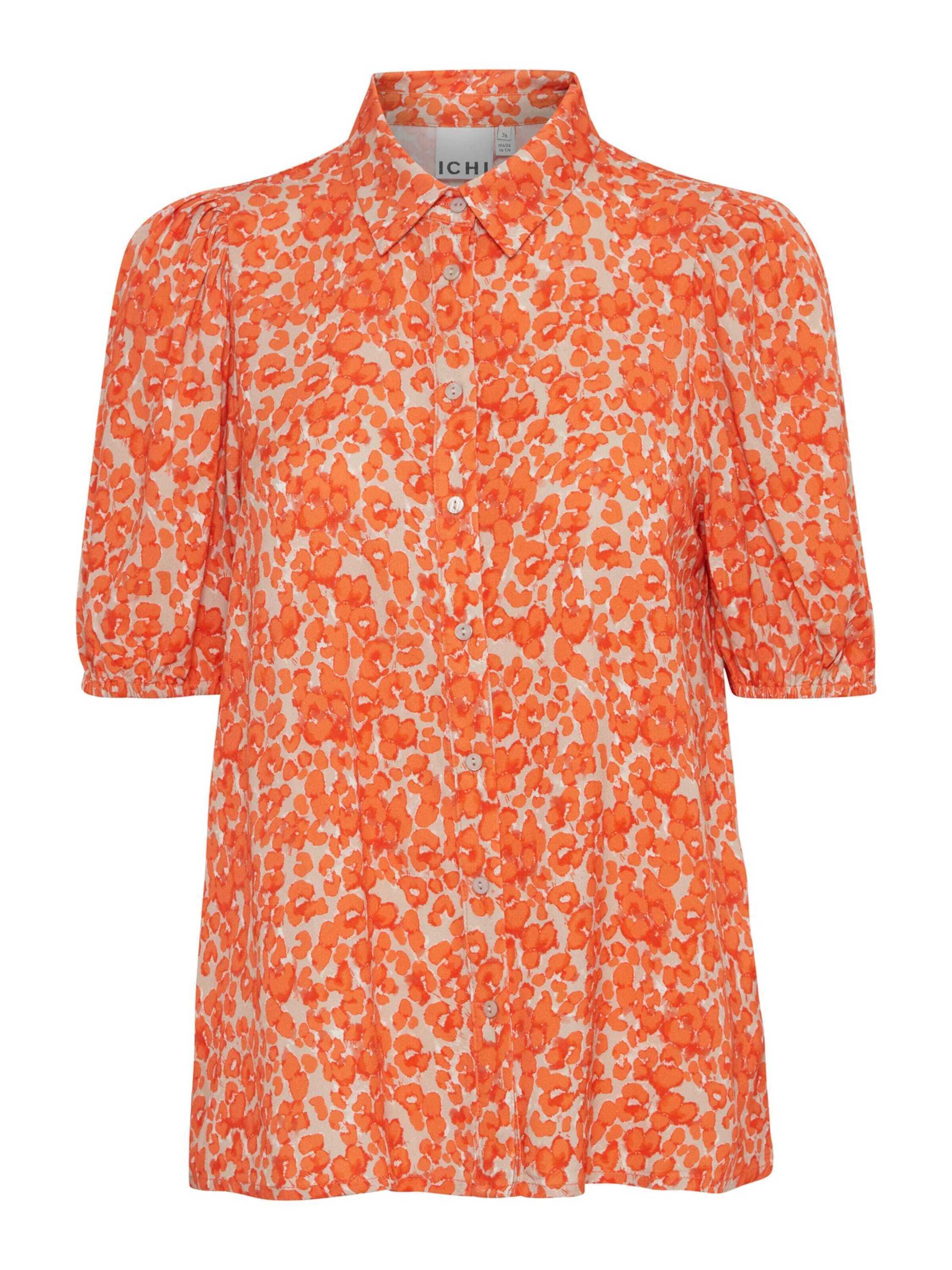 Ichi Kurzarmbluse IHAya (1-tlg) Plain/ohne Details