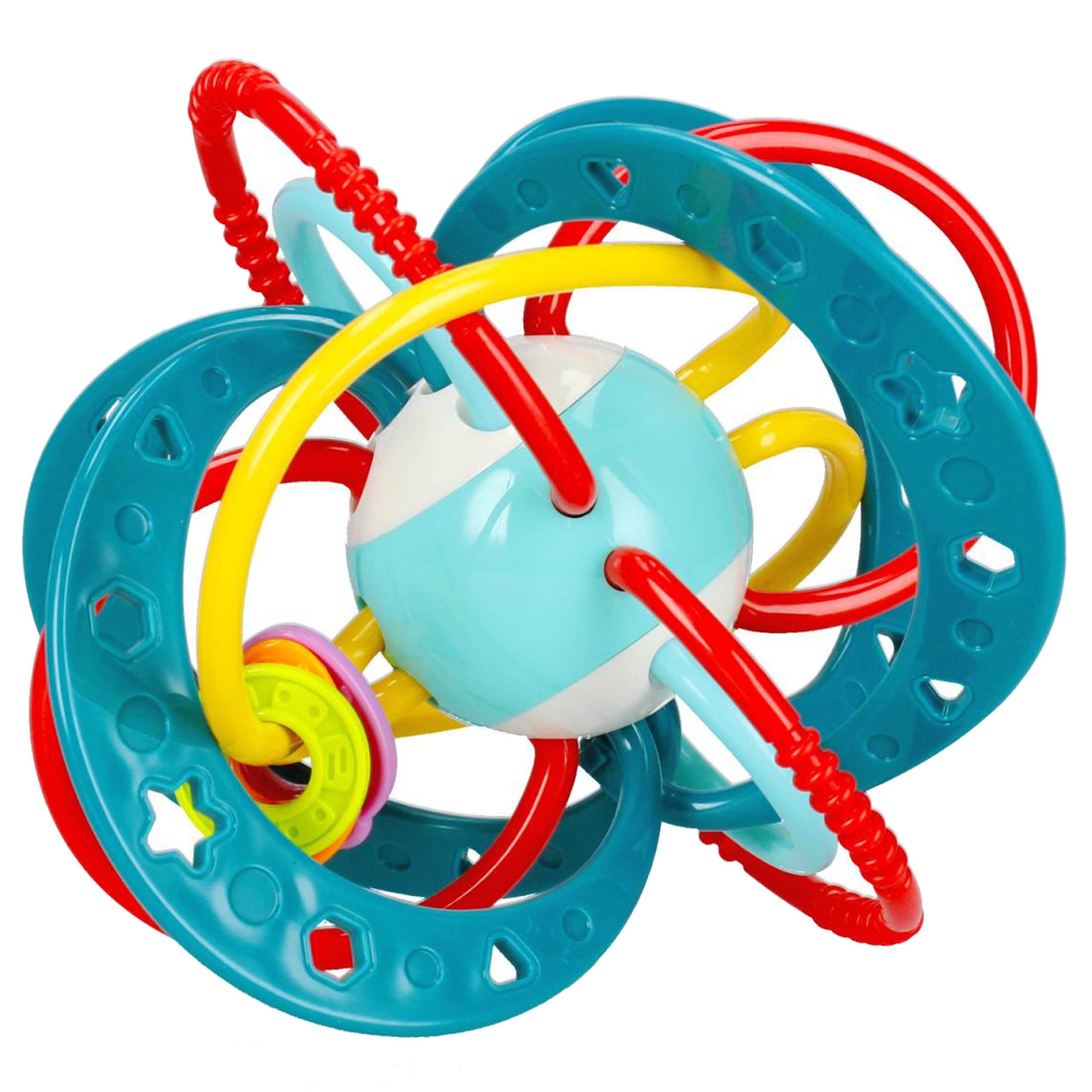BAM BAM Rasselball Bam Bam SENSORISCHES BALL für Kleinkinder, RASSELSPIELZEUG, buntes 4m+
