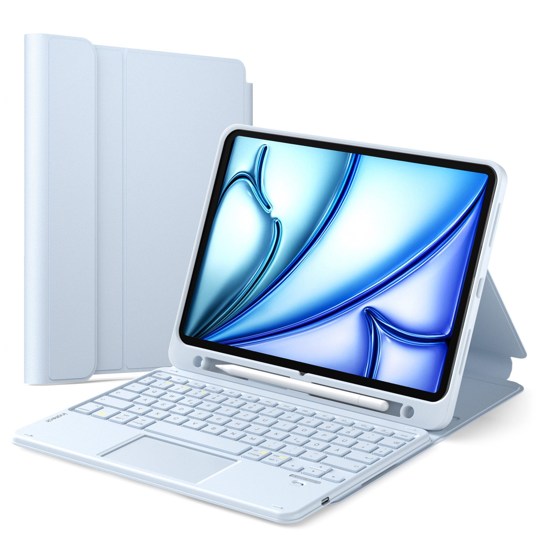 Inateck 10.9-11 Zoll iPad A16 11/10 Gen, Air M3/M2/5/4, iPad Pro iPad-Tastatur