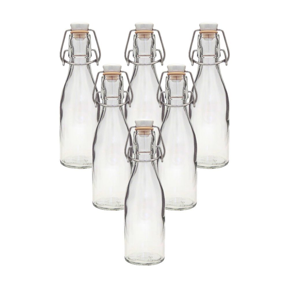 mikken Trinkflasche Set + mit ml Bügelflaschen Bügelverschluss 250 Glasflaschen Etiketten