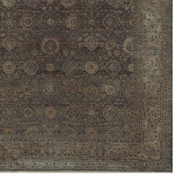Teppich Orientalischer Teppich mit Blumen Ornamenten, in honigfarben, Teppich-Traum, rechteckig, Fußbodenheizung-geeignet, Je nach Lichteinfall heller / dunkler (evtl. leicht glänzend)