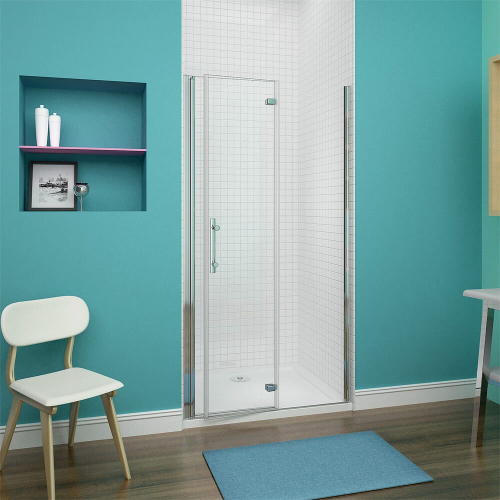 duschspa Dusch-Falttür Duschtür Falttür Nischentür Duschabtrennung Duschkabine NANO Glas, 76x185 cm, Sicherheitsglas, (Set) Klarglas, Nano Glas, links und rechts montierbar