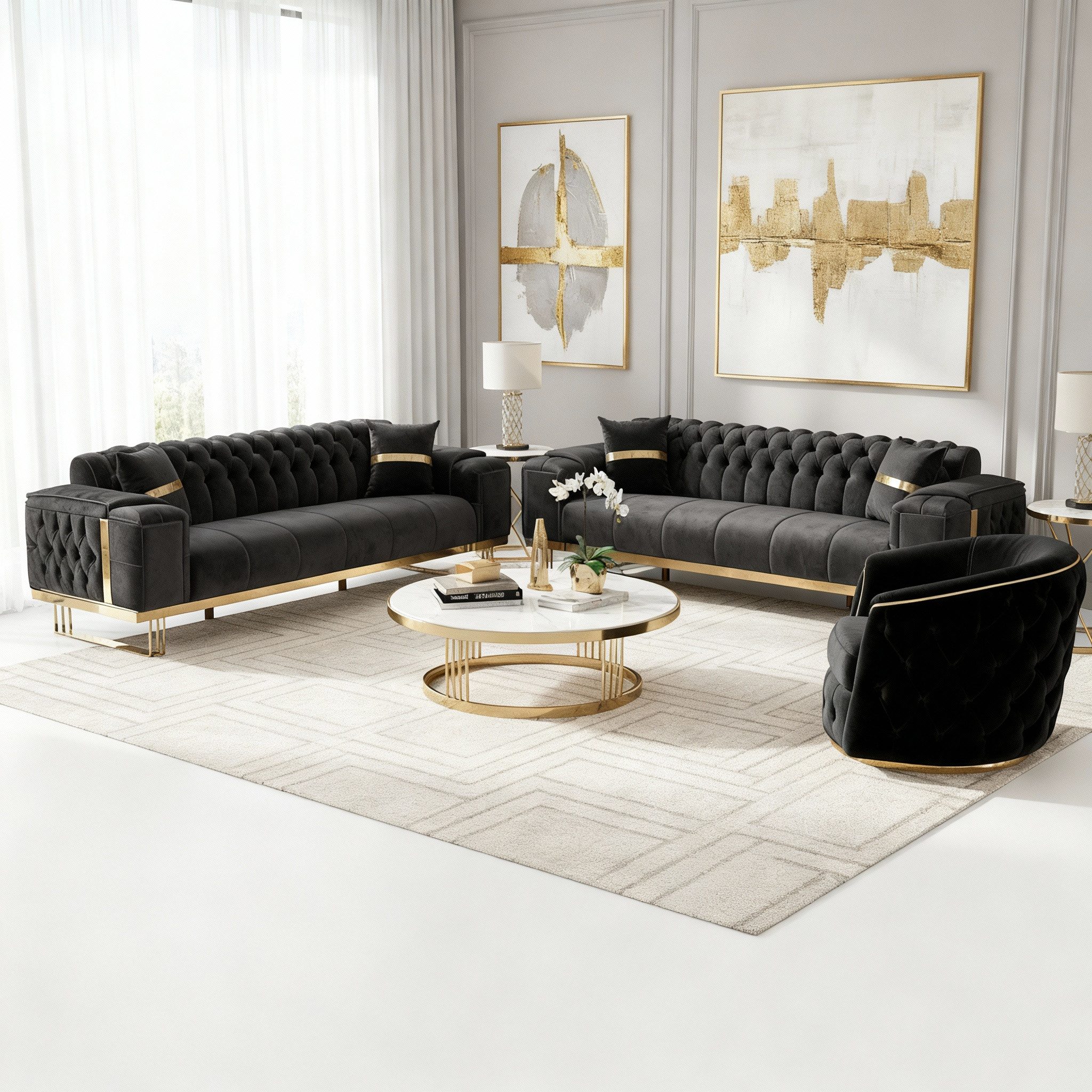 Palms-Store Sofa -Set Imperial Premium, 6 Farben verfügbar, 3-Sitzer + 2-Si günstig online kaufen