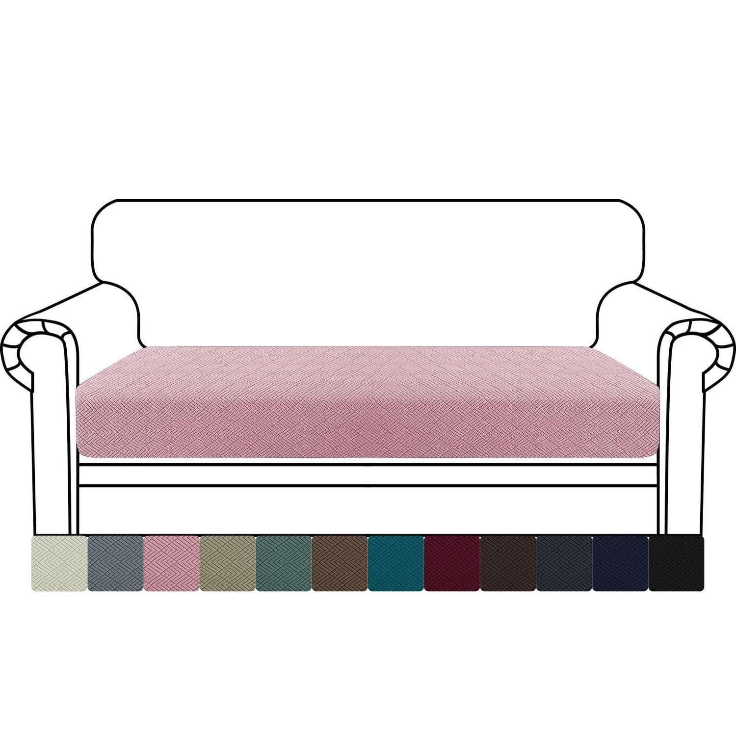 LuxusKollektion Kissenbezüge Stretch Sitzkissenbezug 2 Sitzer Rosa, (1 Stück)