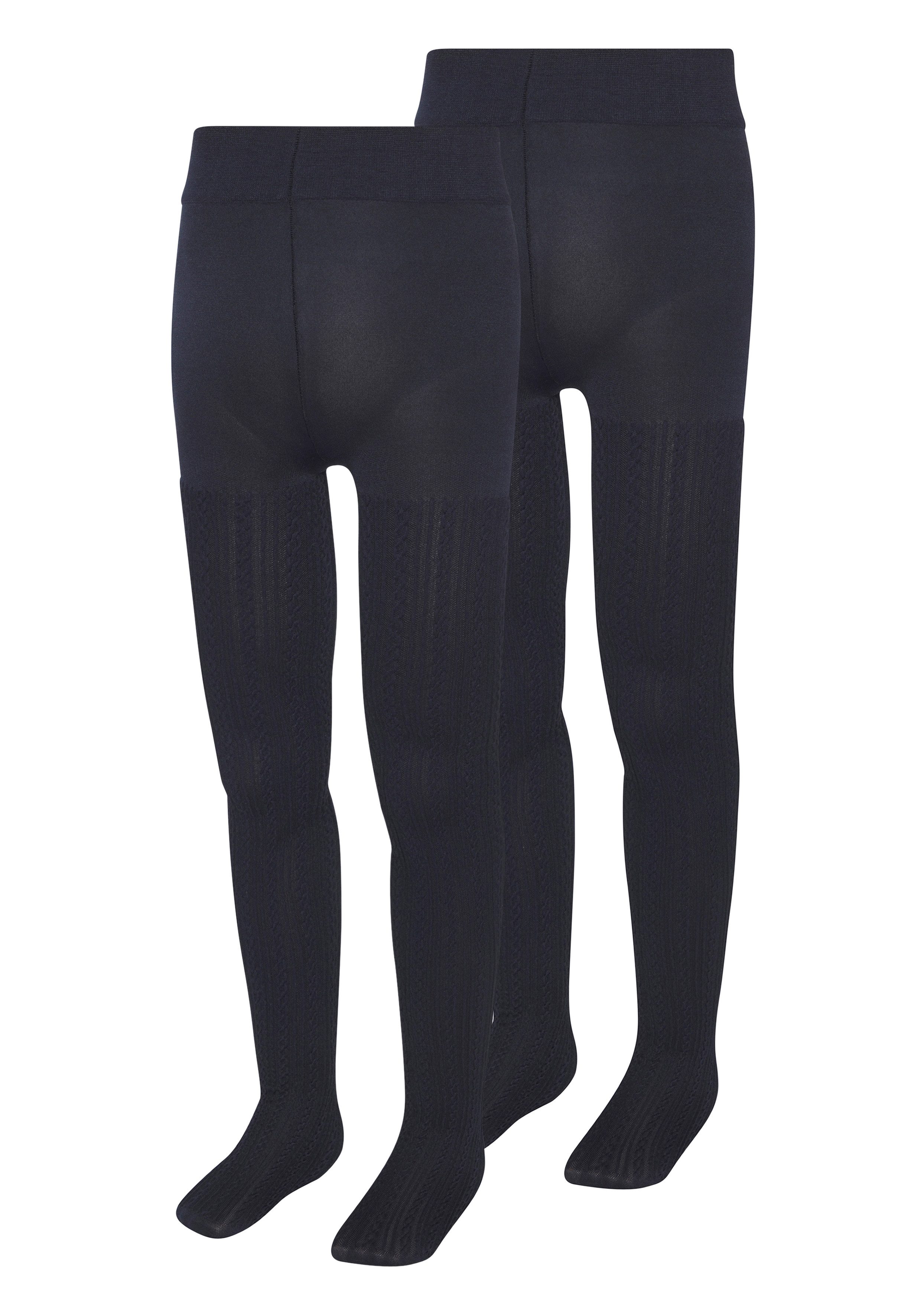 H.I.S Feinstrumpfhose für Mädchen (Packung 2 St. Gr. 92/98 bis 140/146) mit Zopfmuster – Bild 5 von 5