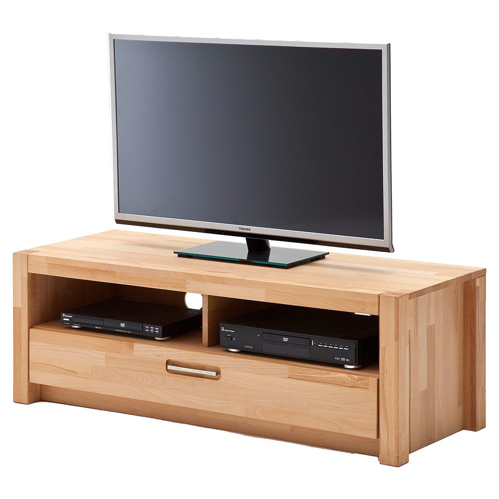 Lomadox Lowboard FOSSANO-06, in Kernbuche massiv geölt, keilverzinkt, Echtholz/Massivholz