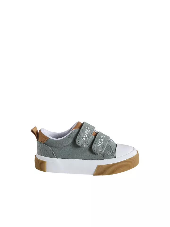 vertbaudet Baby Stoffsneakers mit Klettriemchen Babystiefel