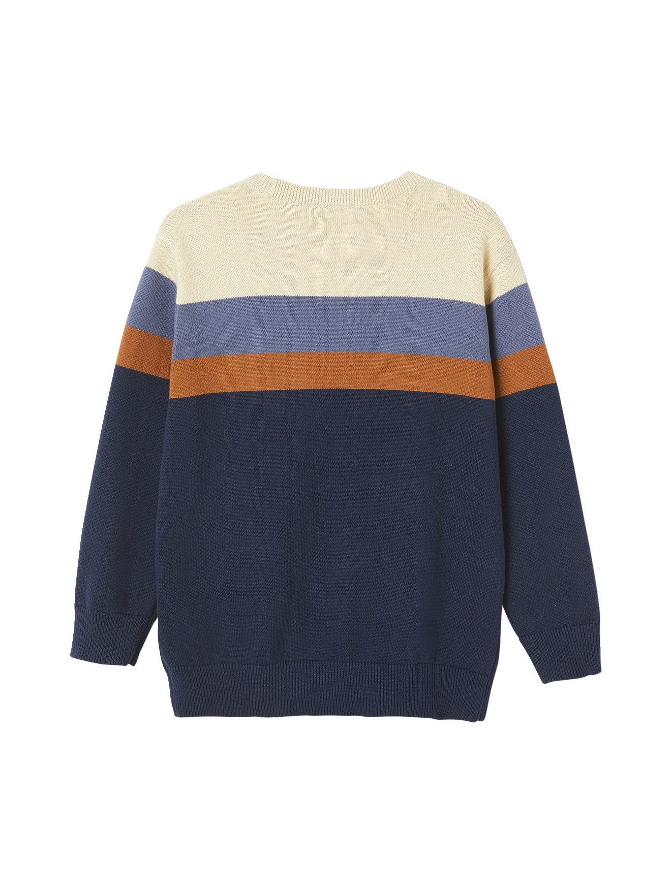vertbaudet Pullunder Jungen Feinstrickpullover mit Streifen