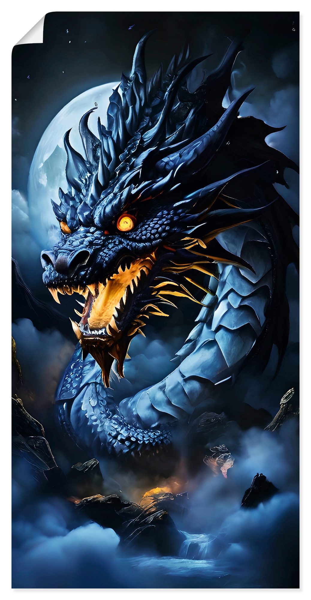 Artland Wandbild Die Wut des Drachen XVII, klassische Fantasie (1 St), als Alubild, Leinwandbild, Poster, Wandaufkleber in verschied. Größen