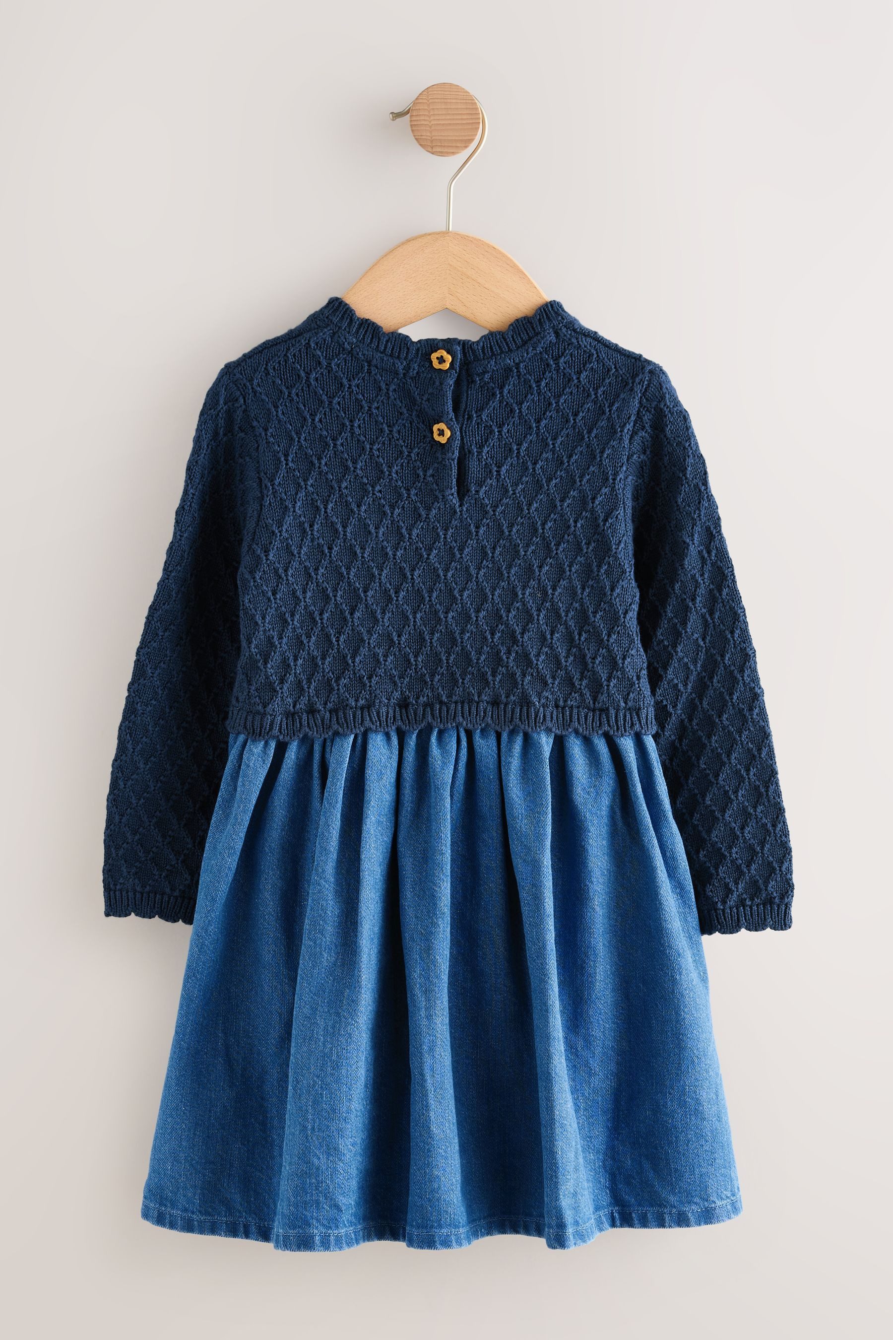 Next Strickkleid Jeanskleid aus Strick (1-tlg) günstig online kaufen
