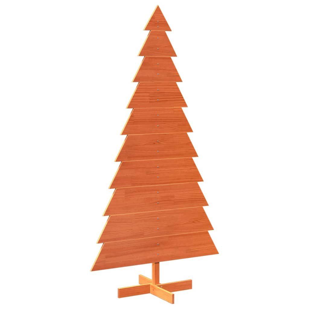 vidaXL Künstlicher Weihnachtsbaum Weihnachtsbaum zum Schmücken Wachsbraun 180cm Massivholz Kiefer