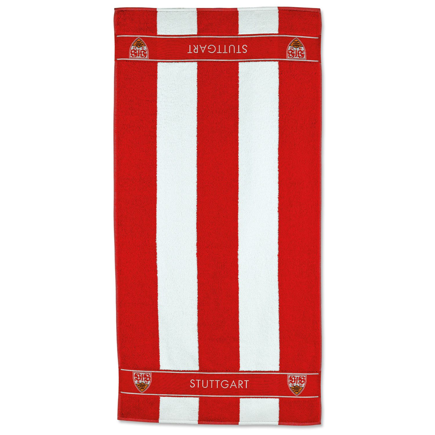VfB Stuttgart Handtuch VfB Stuttgart Badetuch gestreift 70x180 cm
