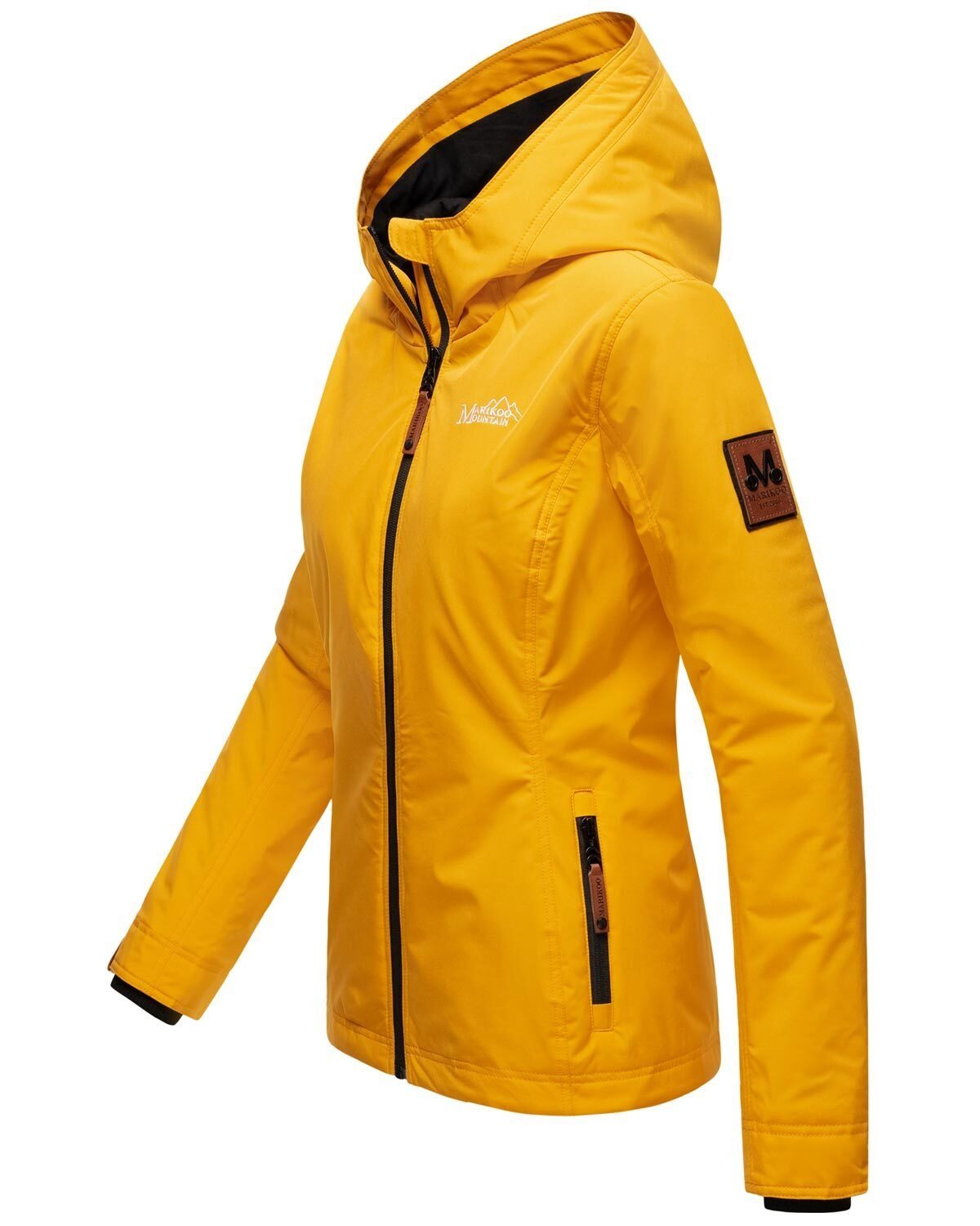 Marikoo Outdoorjacke Brombeere Sportliche Übergangsjacke mit Kapuze und schützendem Kragen