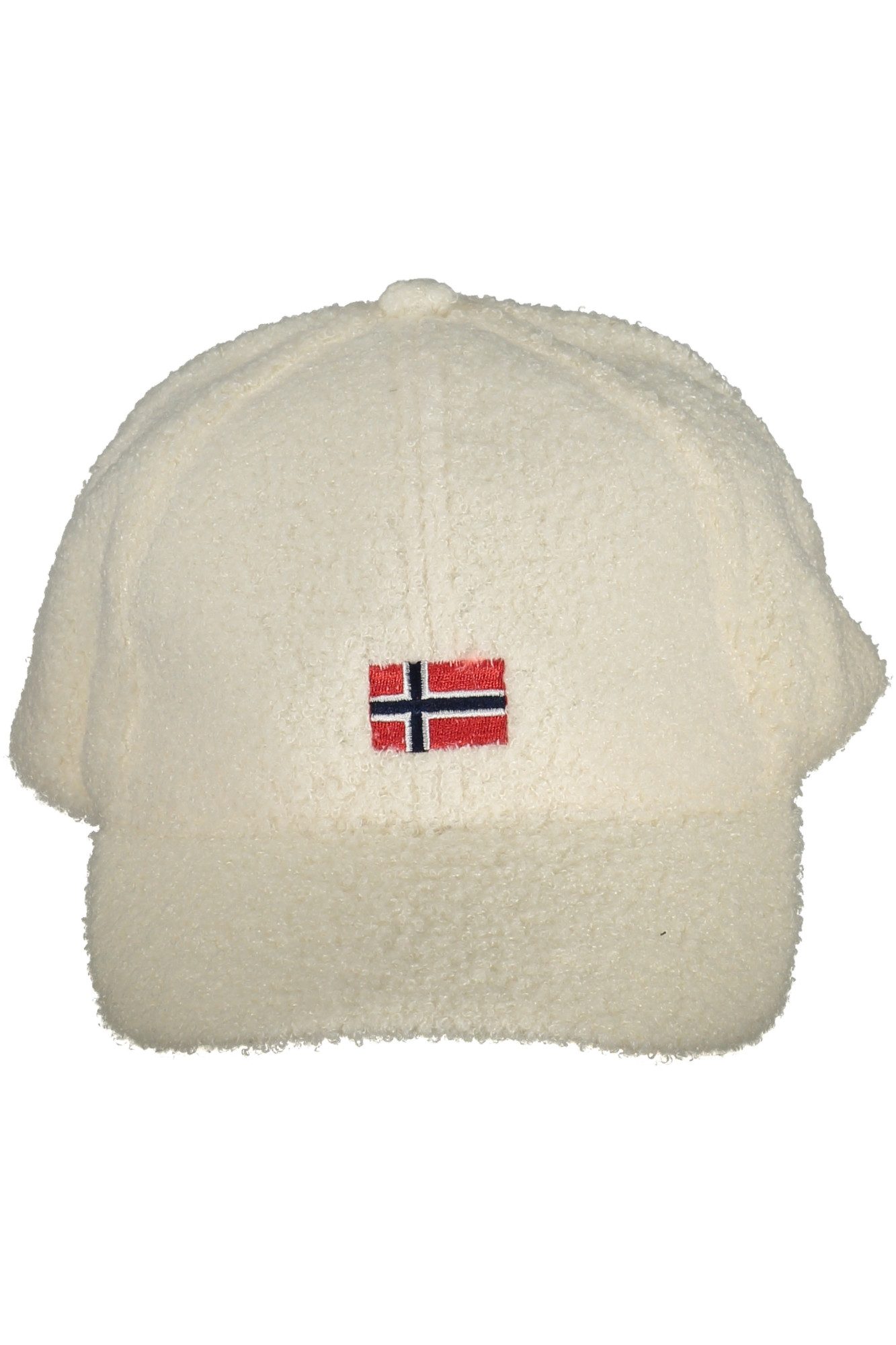 NORWAY 1963 Strickmütze Beige Herren Schirmmütze mit Stickerei und verstellbarem Riemen