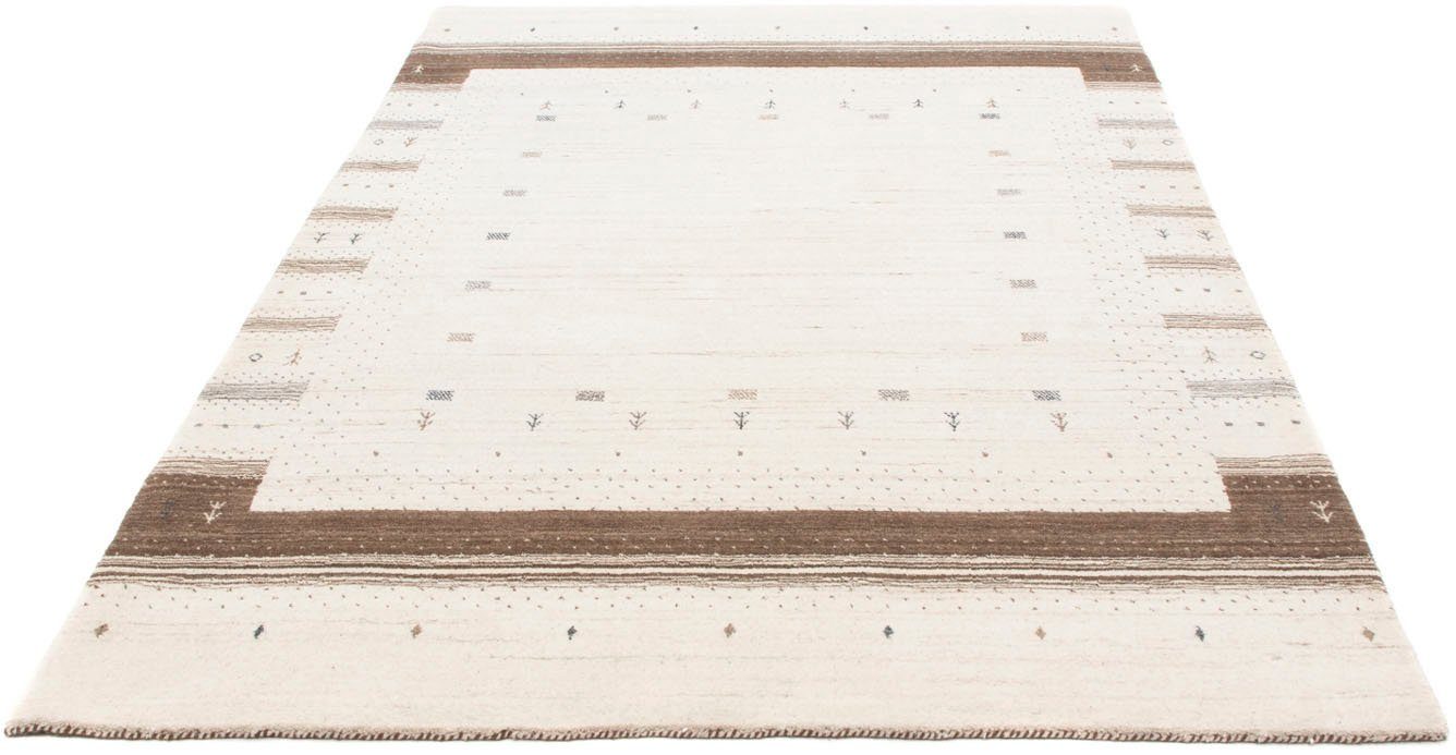 Wollteppich Loribaft Bordüre Beige 200 x 142 cm, morgenland, rechteckig, Höhe: 18 mm, Sehr weicher Flor