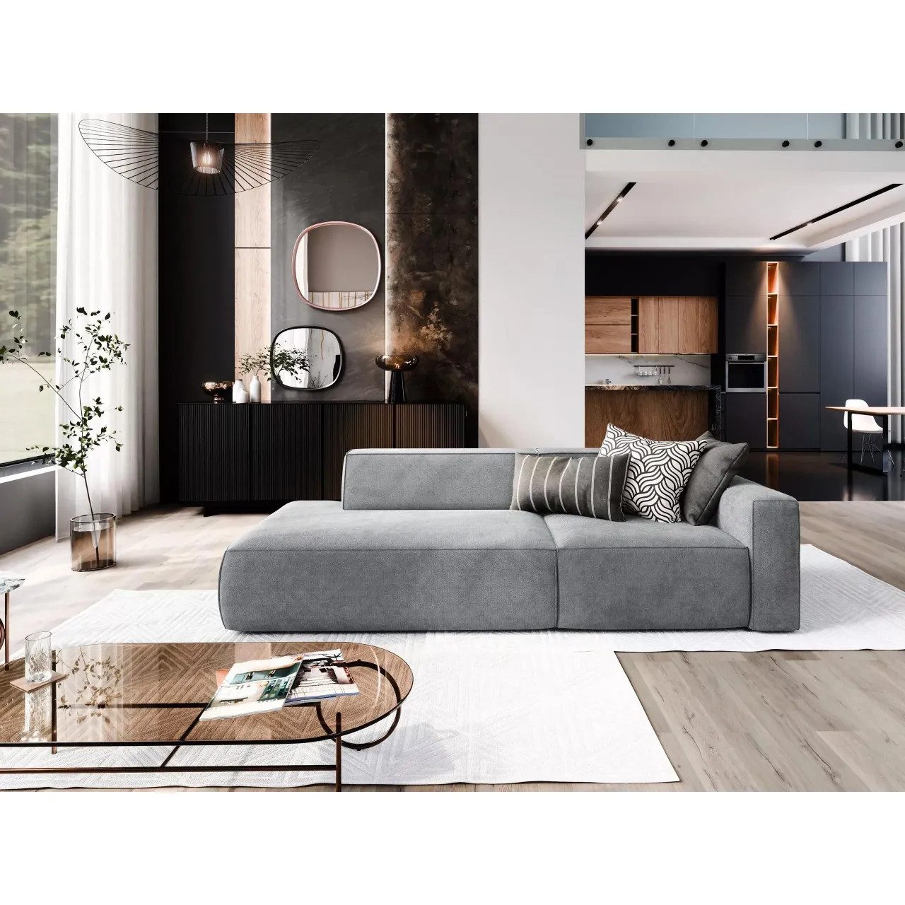 Muffo Ecksofa DREAM SET 1, Modernes Design, keine Schlaffunktion, Modularer Aufbau, HR-Schaum