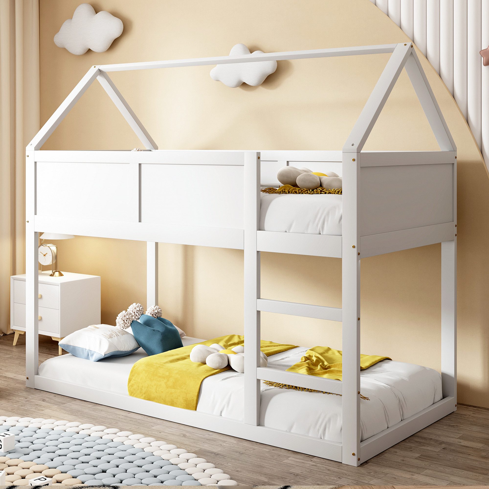 Merax Etagenbett (1-St), Hochbett 90x200cm mit günstig online kaufen