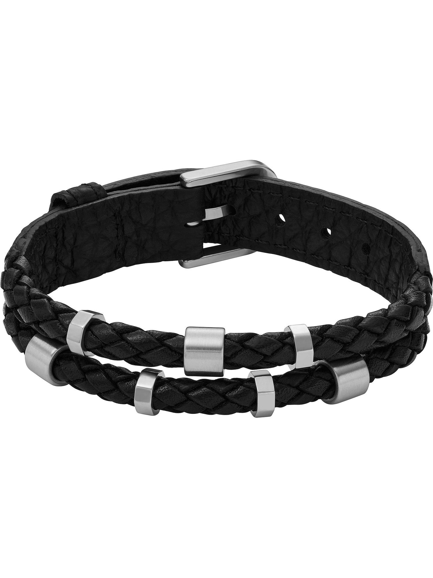 Fossil Armband Fossil Herren-Armband Leder, Edelstahl, JEWELRY günstig online kaufen