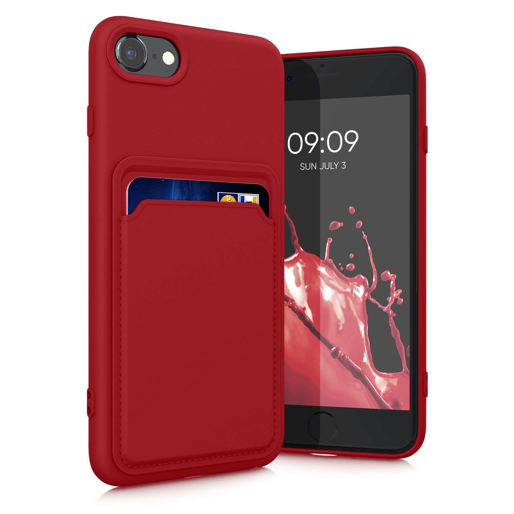 kwmobile Handyhülle Hülle für Apple iPhone SE / 8 / 7, Handyhülle mit Fach für Karten - Handy Cover Case