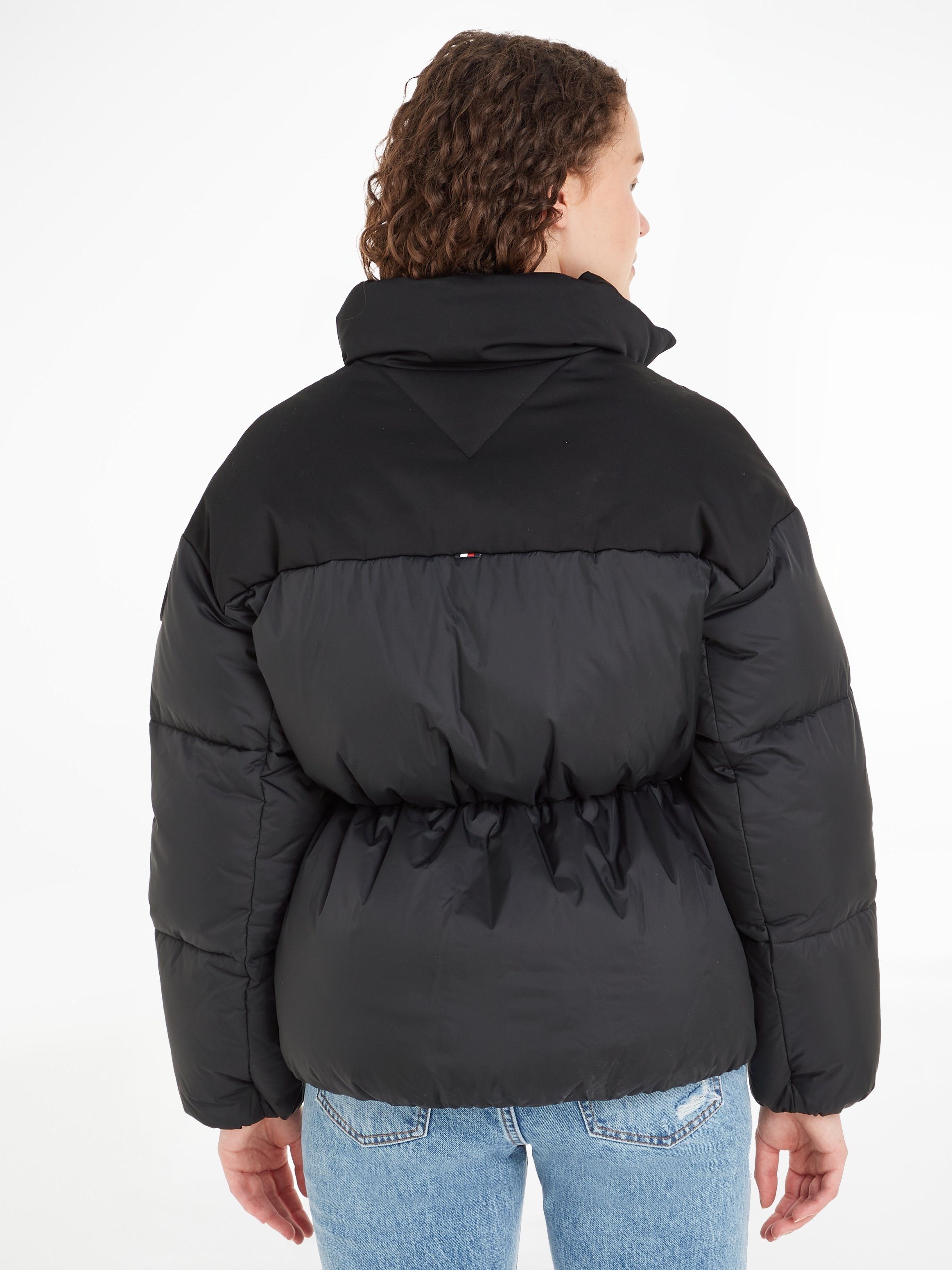 mit verstellbarem Tommy Black der Taille YORK Steppjacke an Hilfiger Bund PUFFER JACKET NEW